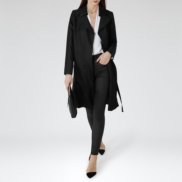 REISS Dafne Mac Trench Missing Belt Sz2 - Picture 1 of 12